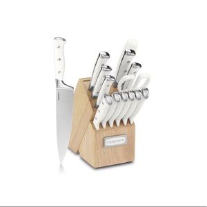 Cuisinart Classic Forged Triple Rivet 15-Piece Cutlery Set with Block